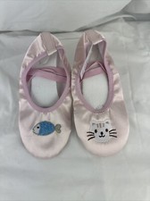 Midkutu Soft Leather Ballet Slippers Dance Shoes For Girls no-Tie Size 2.5 M