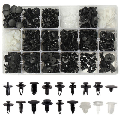 415pcs 18 Sizes Push Pin Rivet Bumper Door Panel Clip Retainer Fastener For Ford