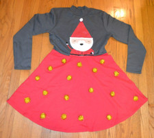 Mighty Fine Women's Size M Long Sleeve Blue Christmas Tree Pom Pom Dress  B207 for sale online | eBay