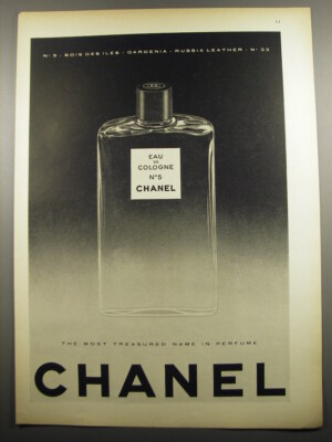 CHANEL Eau de Cologne No.5 ヴィンテージ広告1960年 CHANEL Eau de Cologne No.5 ヴィンテージ広告1960年