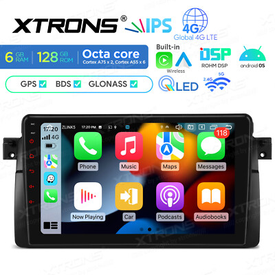 6+128GB Android 14 CarPlay Car Stereo Radio For BMW 3-series E46 1998-2006 GPS