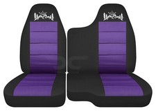 Car Seat Covers Blkpurple W Mountain Fits 98-03 Ford Ranger 6040 Bench Seat