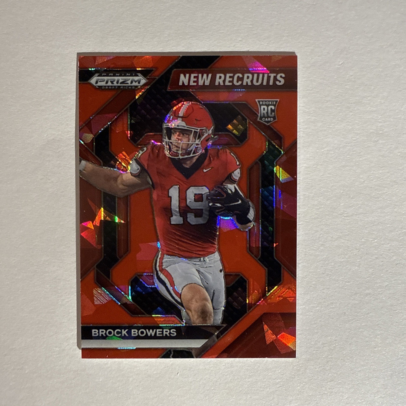 2024 Panini Prizm Draft Picks - New Recruits Brock Bowers #NR-BBS Red Ice Prizm