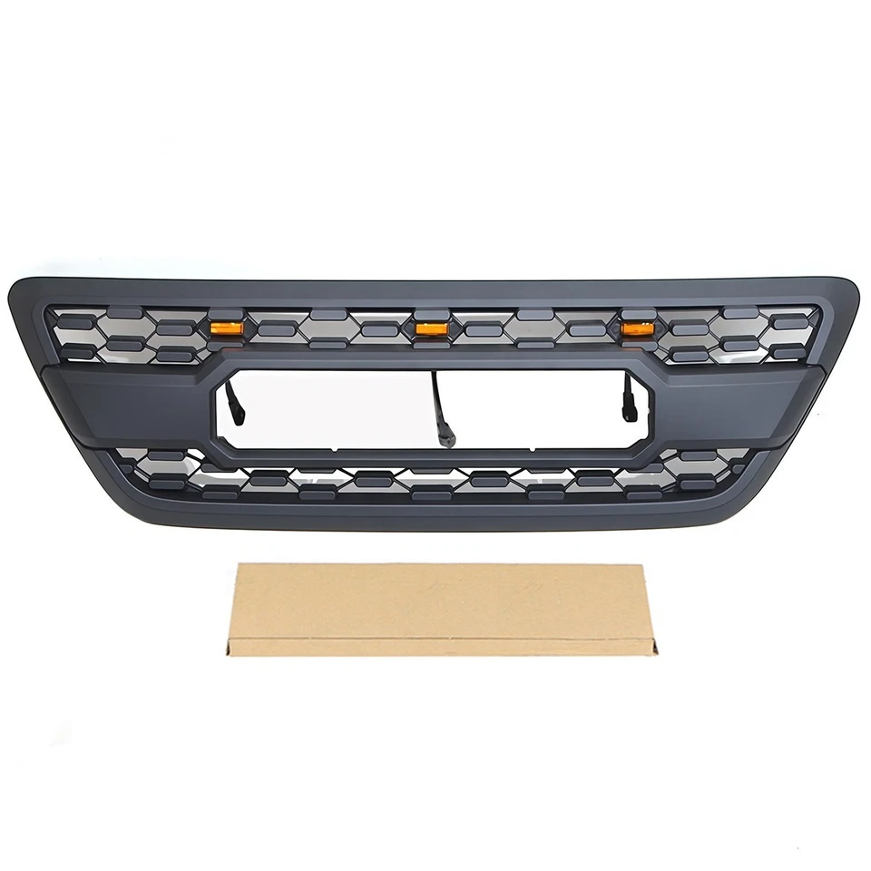Решетка передняя подходит для Lexus GX470 2003–2009 годов выпуска черная решетка для верхнего бампера со светодиодами - Изображение 2 из 4