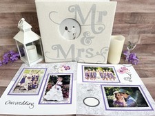 Purple Wedding Scrapbook Album, 12 by 12 Wedding Album, Wedding Scrapbook