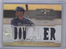 2014 Topps Triple Threads Relics Gold 7/9 Yonder Alonso #TTR-YA2 0b67