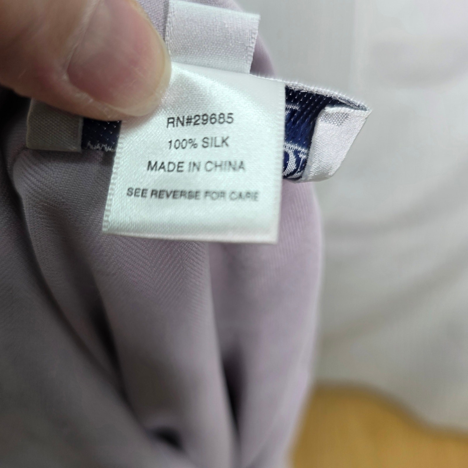 Pendleton Lavender Button Front Short Sleeve Silk… - image 5