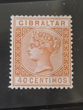 QV 40c pomarańczowy brązowy GIBRALTAR Commonwealth znaczek pocztowy czysty nieużywany