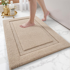 Ultra Soft Bathroom Rugs Non Slip with Rubber Backing, Absorbent Washable Bath M