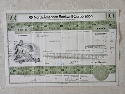NORTH AMERICAN ROCKWELL CORPORATION 100 SHARES (1209430) - Bild 1 von 2