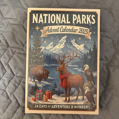 National Parks Advent Calendar 2025, 24 Days Christmas Countdown Calendar Gift 