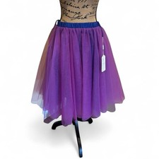New Skirt Womens M Grape Purple Tulle Long Tutu Formal Party Dance