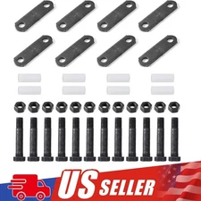 Racewill 2 Set Trailer Shackle Kit Tandem Axle Trailer Kit for Double Eye Spring