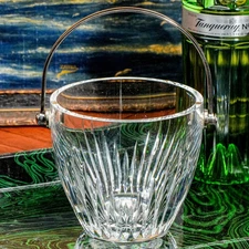 Vintage Baccarat Crystal Ice Bucket Barware Classic Heavy Thick