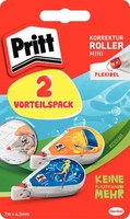Pritt Korrekturroller Mini Flex, 4,2 Mm X 7 M, 2Er Blister 1 Bis 40X Spare 66%