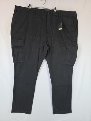NWT Jacamo Black Cargo Trousers Size 50W 30L