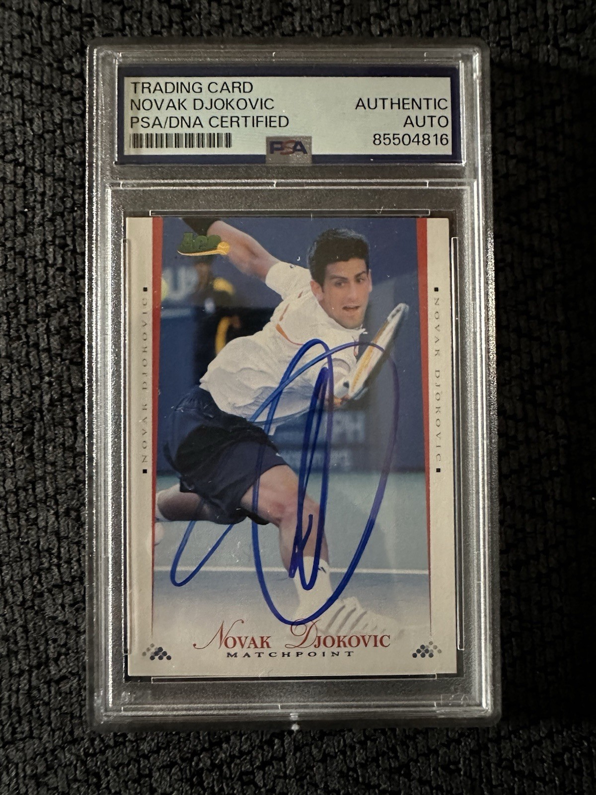 Novak Djokovic Signed 2008 Ace Matchpoint Card #3 PSA /DNA Slab COA