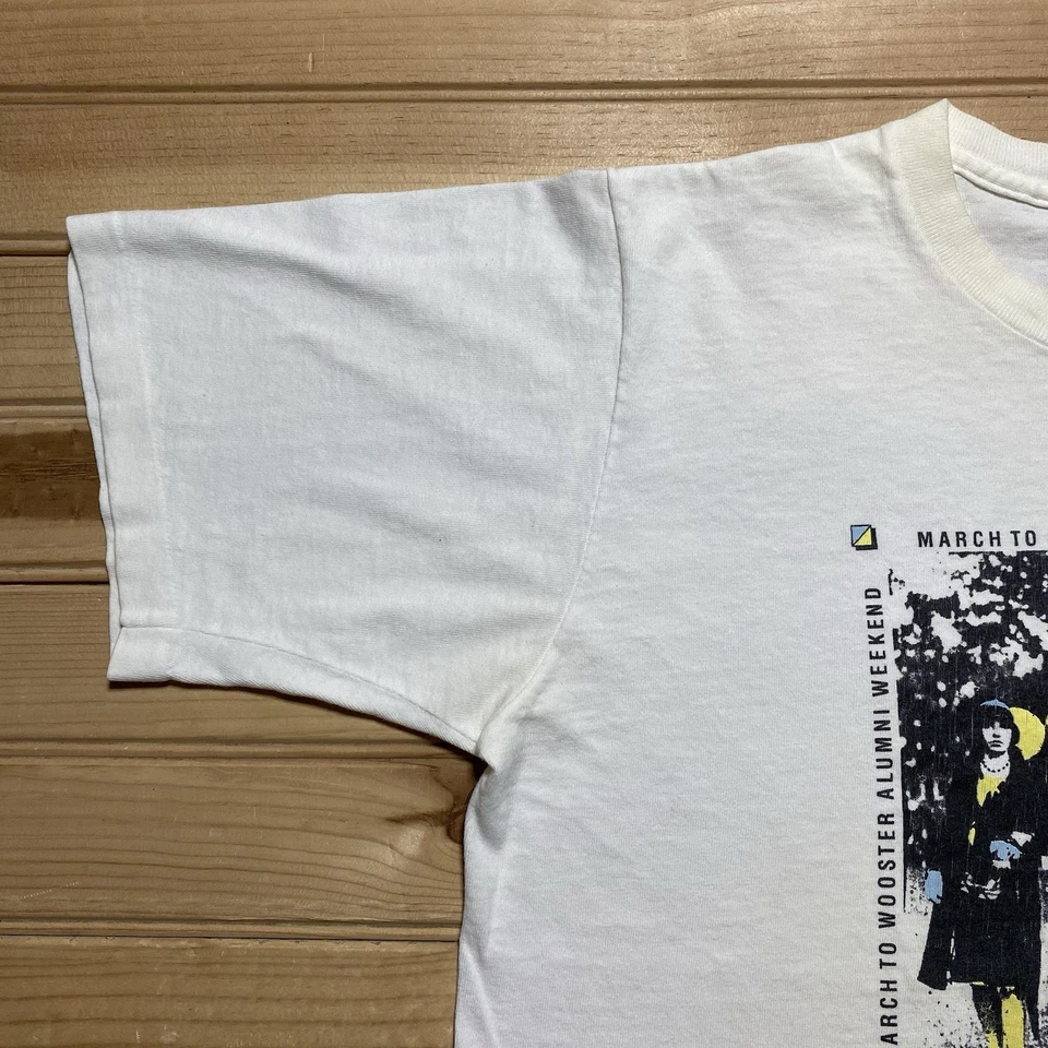Vintage 90s March To Wooster College Alumni Weekend Photo Art Shirt Size Medium - Image 3 of 4