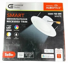 Commercial Electric 5 in./6 in.Smart Integrated LED Recessed Light Trim Wireless