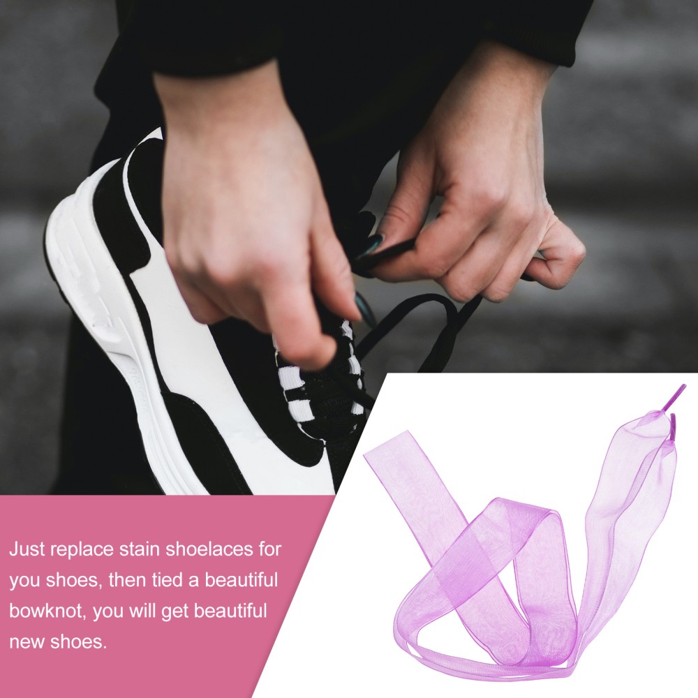 APL 1 Paio Nastro Decorativo Laccio Scarpe Piatta Macchia Sneakers Lacci Scarpe Accessori