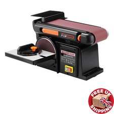 650W Electric Belt + Disc Sander Table Wood Sand 650W Bench Large Table Metal
