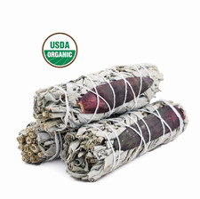 Sage Smudge Sticks 4" Dream Sage Floral 3 Pack with Smudge Guide