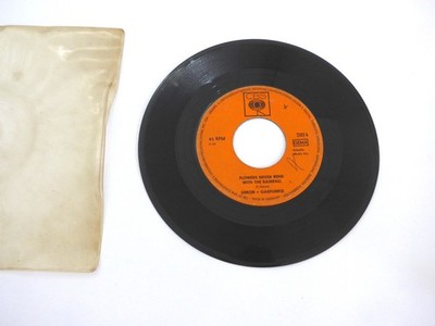 Simon + Garfunkel: I am a Rock, Flowers never bend with the rainfall. Vinyl 7''