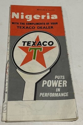 Rare 1964 Texaco NIGERIA Road Map