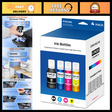 Ink Refill Bottles 4-Pack for ET-2850 ET-3850 ET-4850 ET-15000 ET-2760 Printers