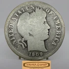 1909-D Barber Silver Dime, 90% Silver - #C61273NQ
