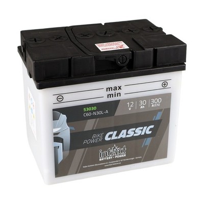 Intact Bike-Power Classic 53030 C60-N30L-A Motorradbatterie 12V 30Ah vorgeladen