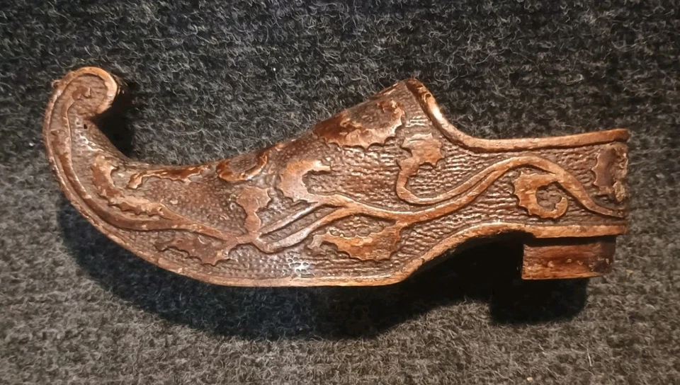 Ancien Petit Sabot Sculpté Collection Art Populaire Objet De Maîtrise  - Photo 4/4