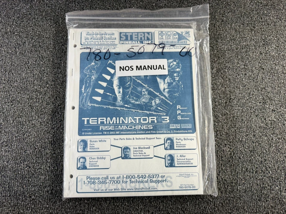 Stern Terminator 3 Pinball Machine Game Manual Schematics ORIGINAL NOS - Image 2 of 4