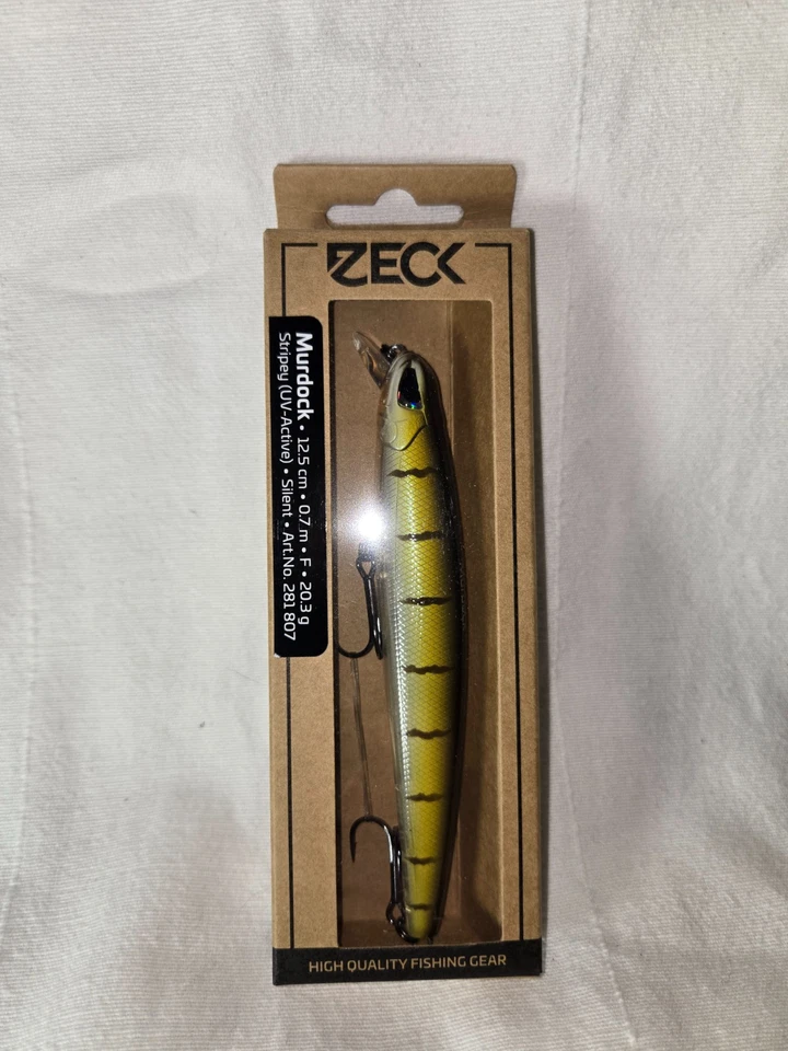 Zeck Murdock 12,5cm 0,7m 20,3g Stripey (UV-Active) Silent Zander Wobbler  #16
