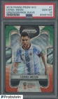 2018 Panini Prizm World Cup Soccer Green Orange Wave #1 Lionel Messi PSA 10