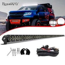 52 Inch Led Light Bar Dual Row Spot Flood Combo Truck Offroad 4wd Atv Suv Light