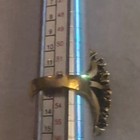 Gold Tone Rhinestone Cocktail Ring — photo 5