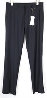 Richmond Herren Hose IT48 Schwarz Baumwollmischung Gestreift Klassisch