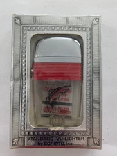 Vintage Scripto Standard VU-Lighter FISH in Original Box Silver & Red