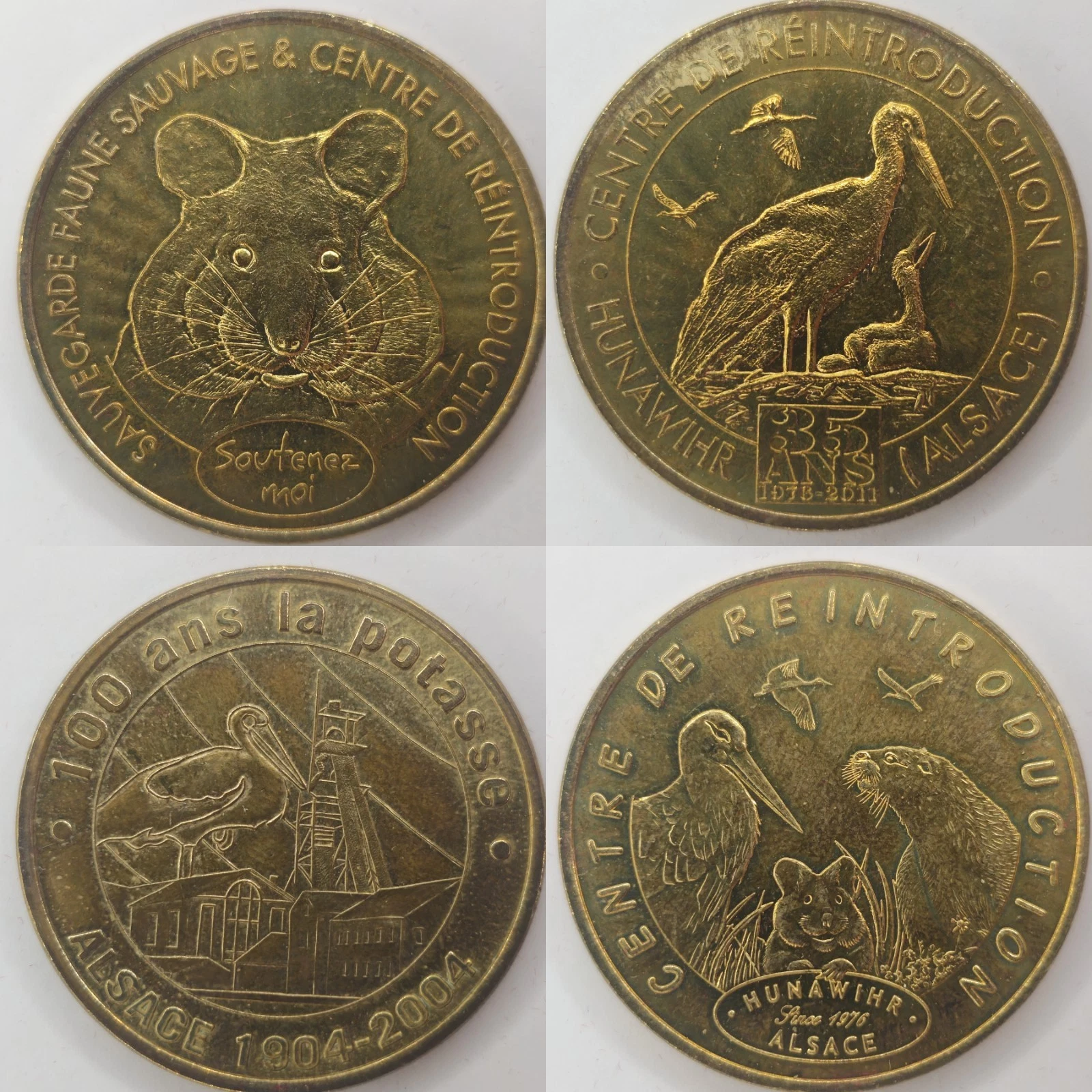 Haut-Rhin 68 - Lot Jetons Touristiques Médailles Souvenirs Monnaie de Paris