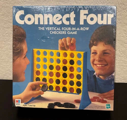 1998 Connect Four Vertical Checkers Game Milton Bradley Vintage Factory Sealed