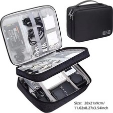 Portable Electronic Organizer Travel Cable Storage Bag Cord Case Accessories US