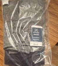 George Men's Sleep Pants XL Gray/Black Solid Knit Moisture Wicking 2 pack