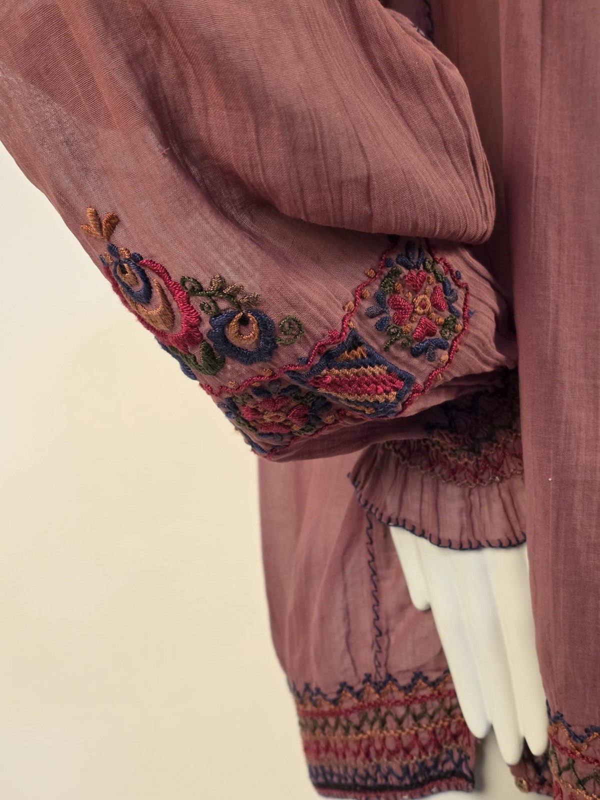 BEAUTIFUL BOHEMIAN 1930’S HAND EMBROIDERED HUNGAR… - image 5