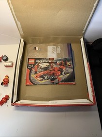 LEGO Racers #8673 Ferrari F1 Fuel Stop 100% Complete w/ Minifigures In Box