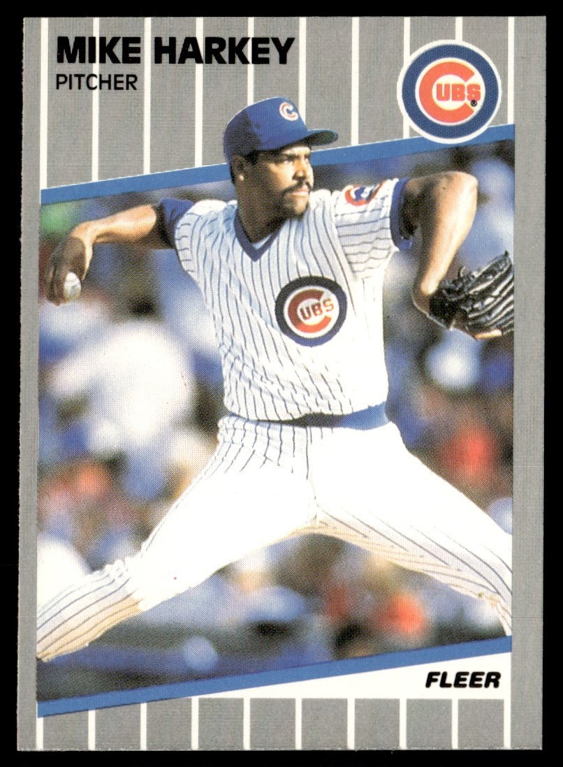 1989 Fleer Mike Harkey Chicago Cubs #427