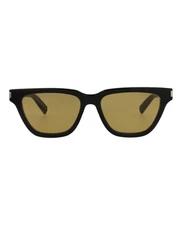 Saint Laurent Womens Cat Eye Black Black Yellow Fashion Designer Eyewear