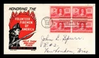 Dr Jim Stamps FDc 3c Volunteer Firemen Tercentenary Block Cachet Craft Ken Boll
