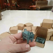 Mini Small Fangding Antique Collection Antique Bronze Craft Gifts