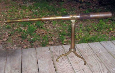 telescope社 ビンテージ コット c1845 TABLETOP TELESCOPE by Giroux 1st Camera Lens Maker CHARLES